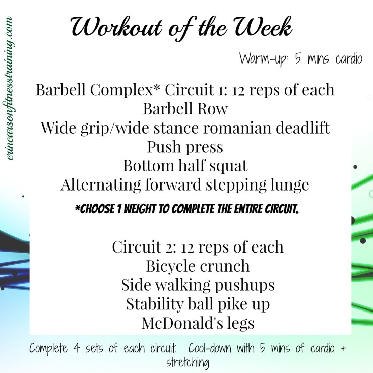 workout of the week 102014